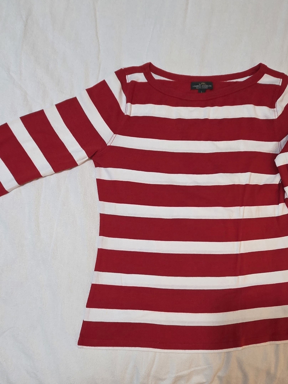 Lauren Ralph Lauren Red & White Striped Girls' Top